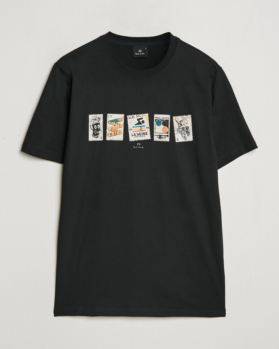 Homme | T-shirts | PS Paul Smith | Stamps Crew Neck T-Shirt Black