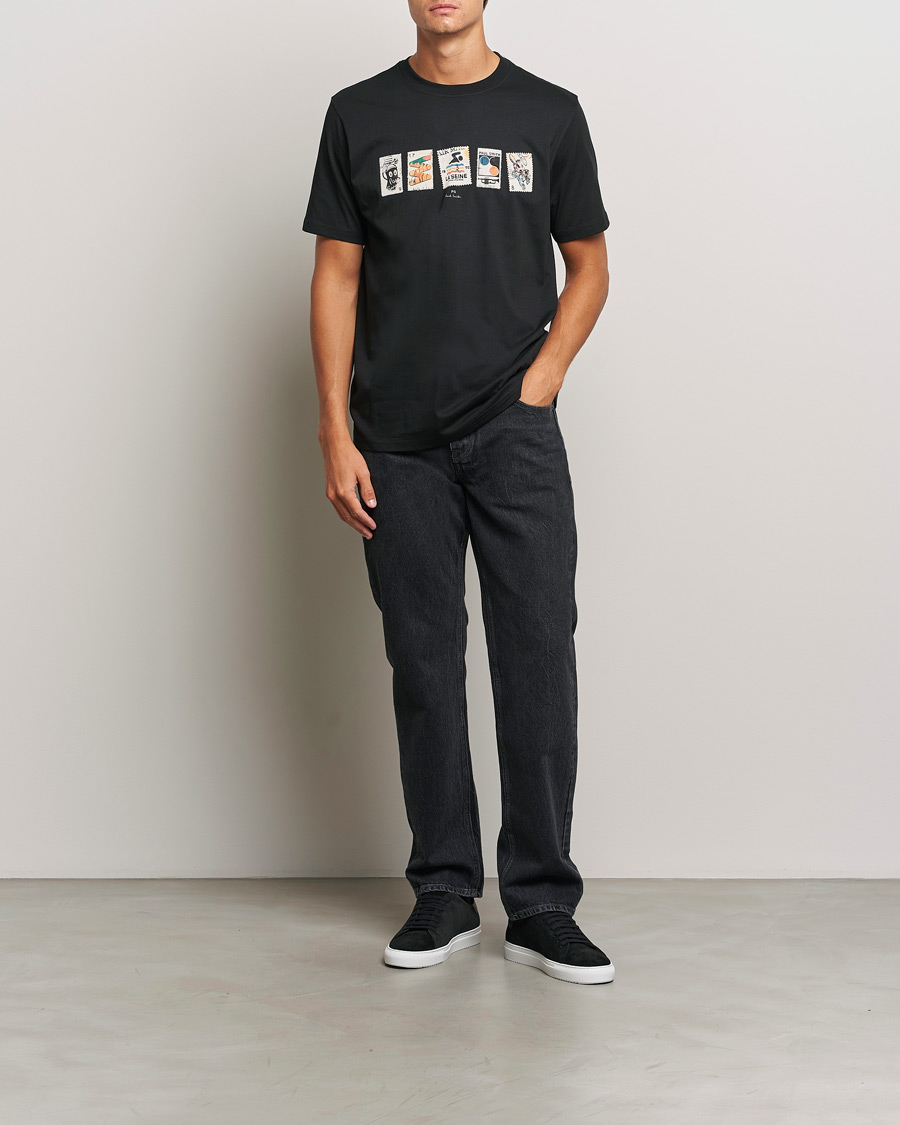 Homme | T-shirts | PS Paul Smith | Stamps Crew Neck T-Shirt Black
