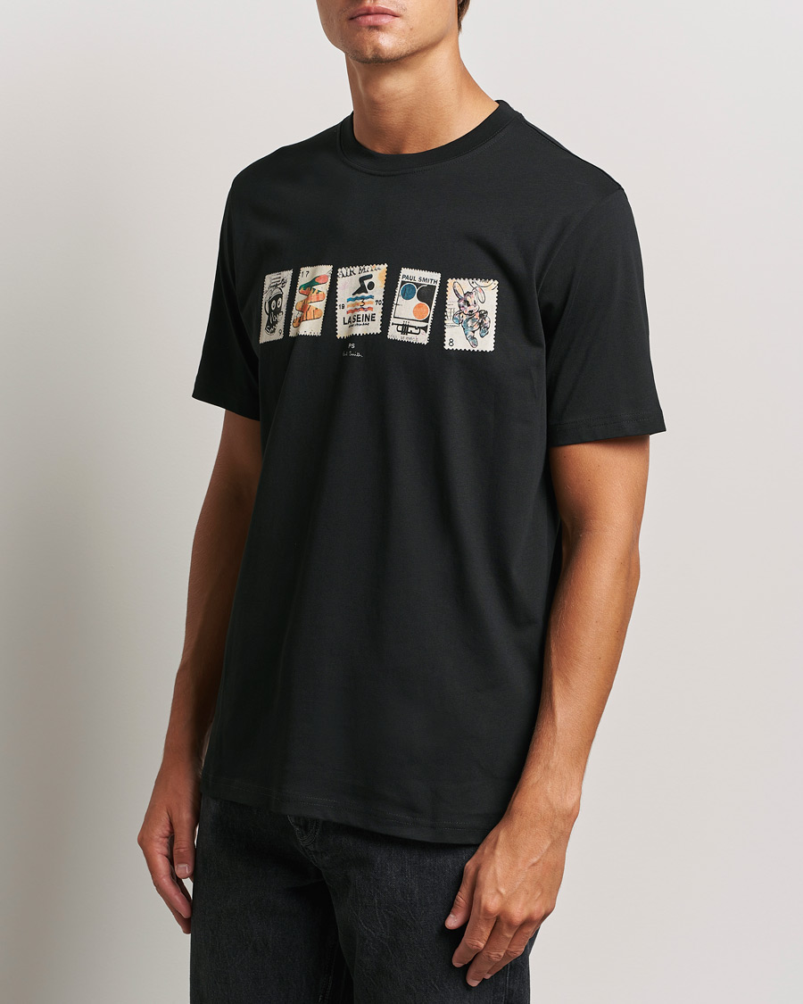 Homme | T-shirts | PS Paul Smith | Stamps Crew Neck T-Shirt Black