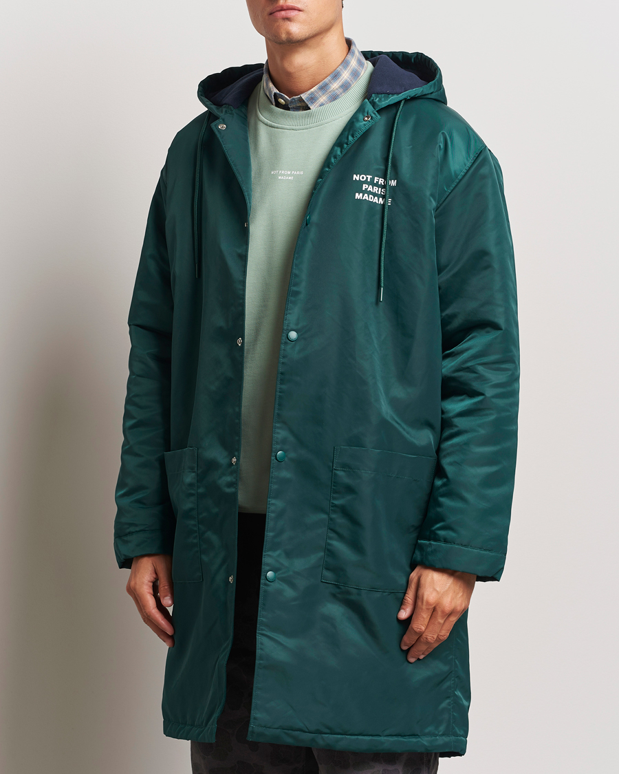 Homme | Manteaux Et Vestes | Drôle de Monsieur | La Parka Slogan Coat Dark Green