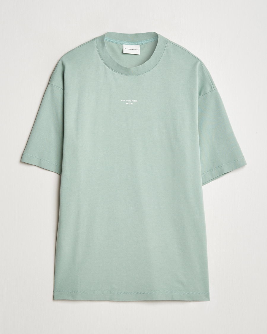 Homme | T-shirts | Drôle de Monsieur | Classic Slogan T-Shirt Water Green