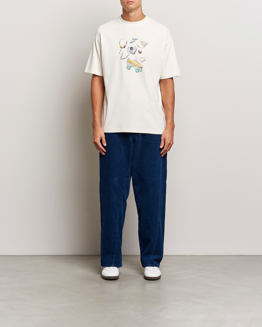 Homme | T-shirts | Drôle de Monsieur | Balade Printed T-Shirt Cream