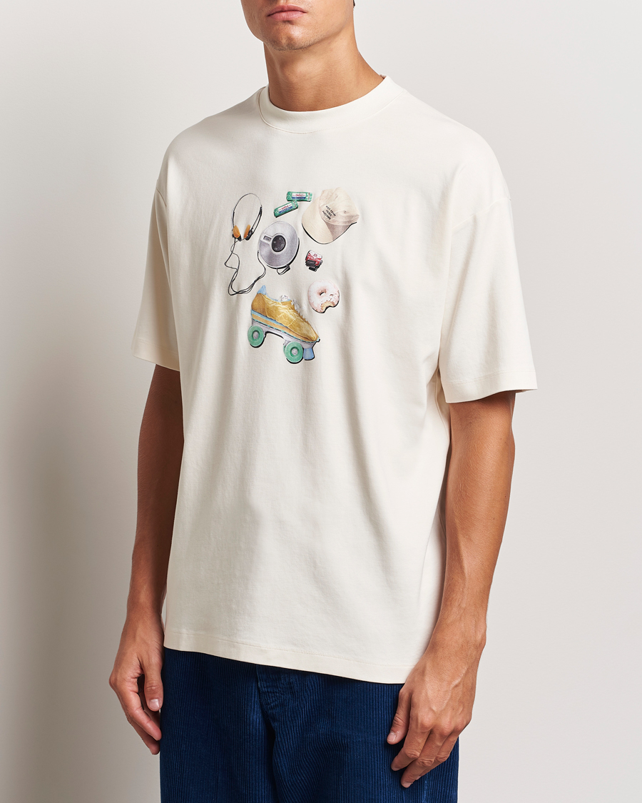 Homme | T-shirts | Drôle de Monsieur | Balade Printed T-Shirt Cream