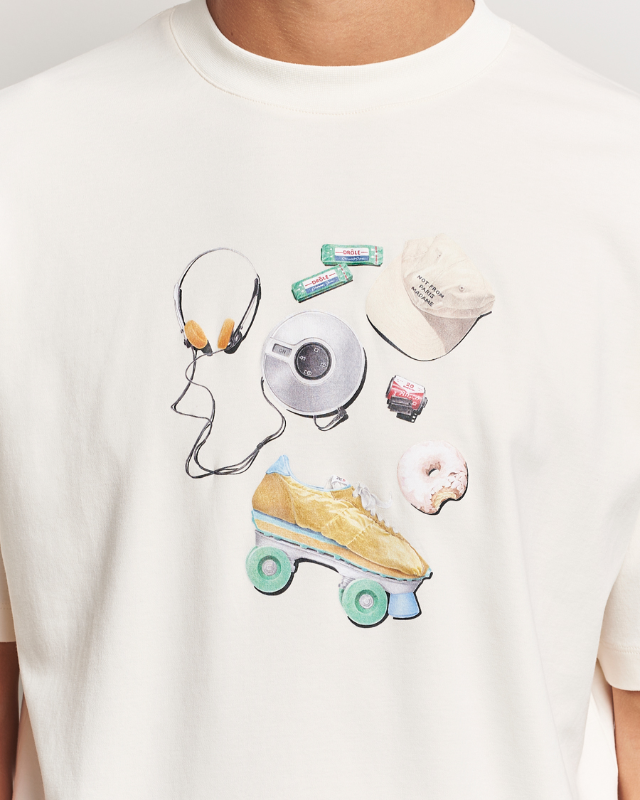 Homme | T-shirts | Drôle de Monsieur | Balade Printed T-Shirt Cream