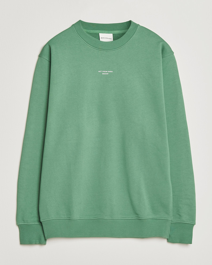 Homme | Pulls Et Tricots | Drôle de Monsieur | Classic Slogan Sweatshirt Water Green