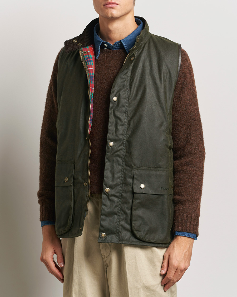 Homme | Manteaux Et Vestes | Baracuta | x Barbour Wax Gilet Olive