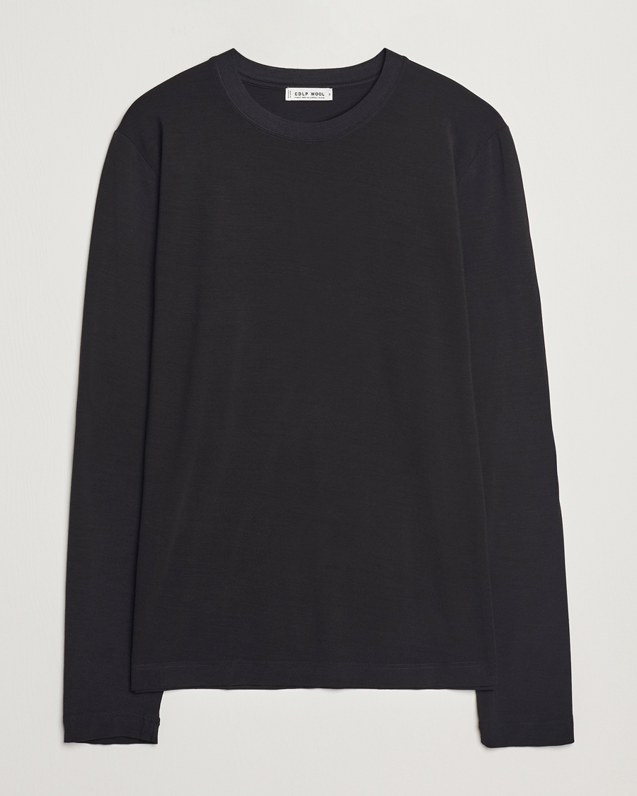 Homme | T-shirts | CDLP | Wool Long Sleeve T-Shirt Black