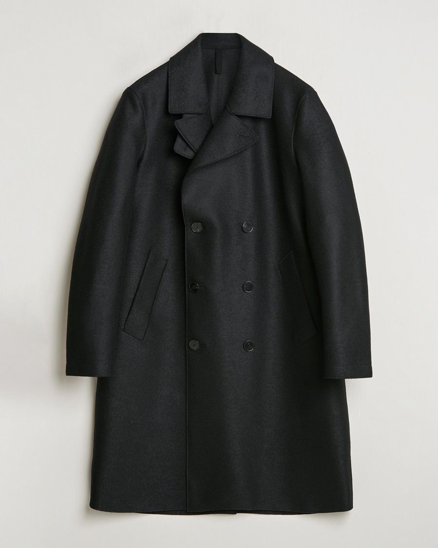 Homme | Manteaux Et Vestes | Harris Wharf London | Pressed Wool Long Peacoat Black