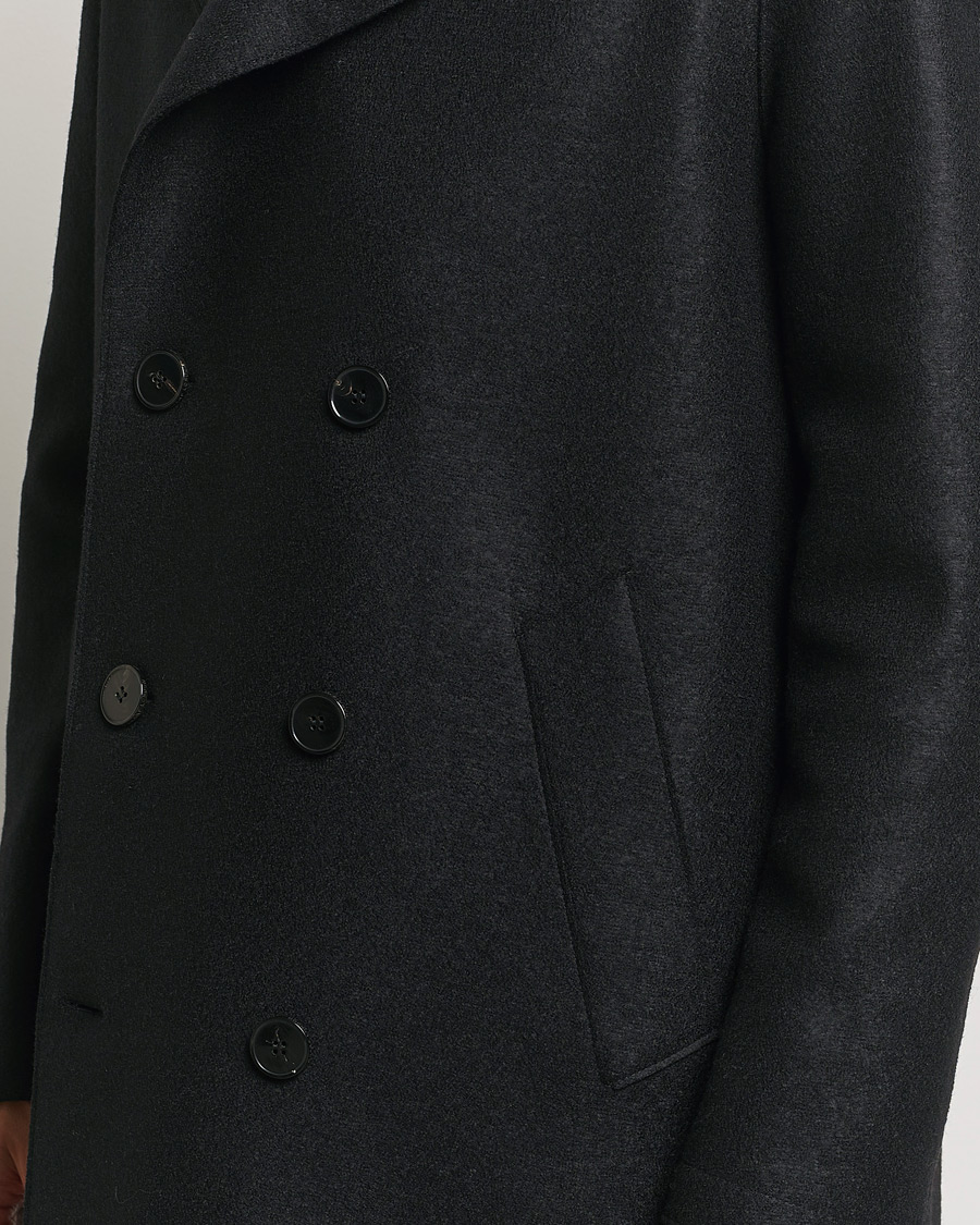 Homme | Manteaux Et Vestes | Harris Wharf London | Pressed Wool Long Peacoat Black
