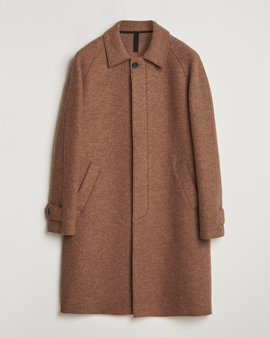 Homme | Manteaux Et Vestes | Harris Wharf London | Boiled Wool Raglan Coat Caramel Melange