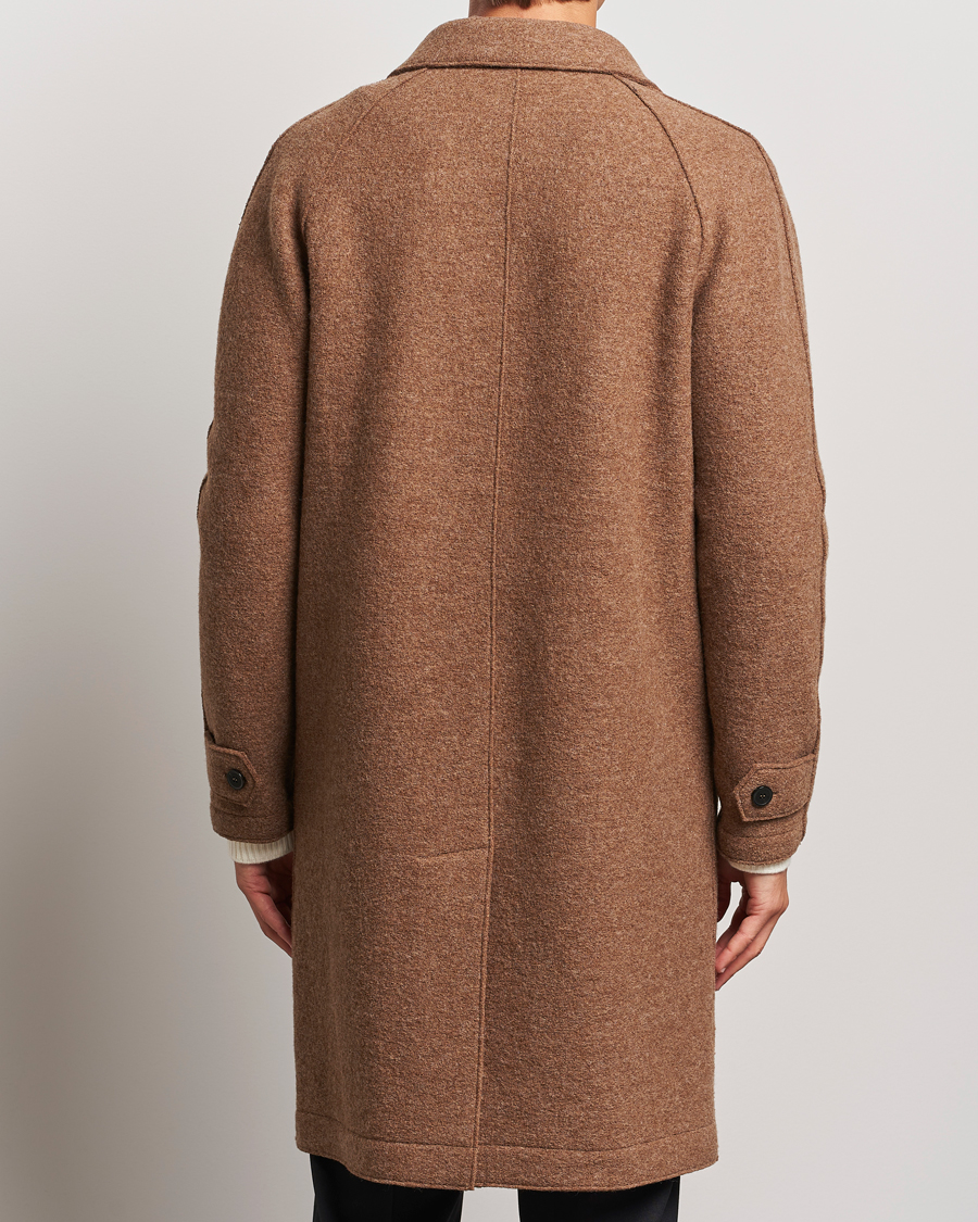 Homme | Manteaux Et Vestes | Harris Wharf London | Boiled Wool Raglan Coat Caramel Melange