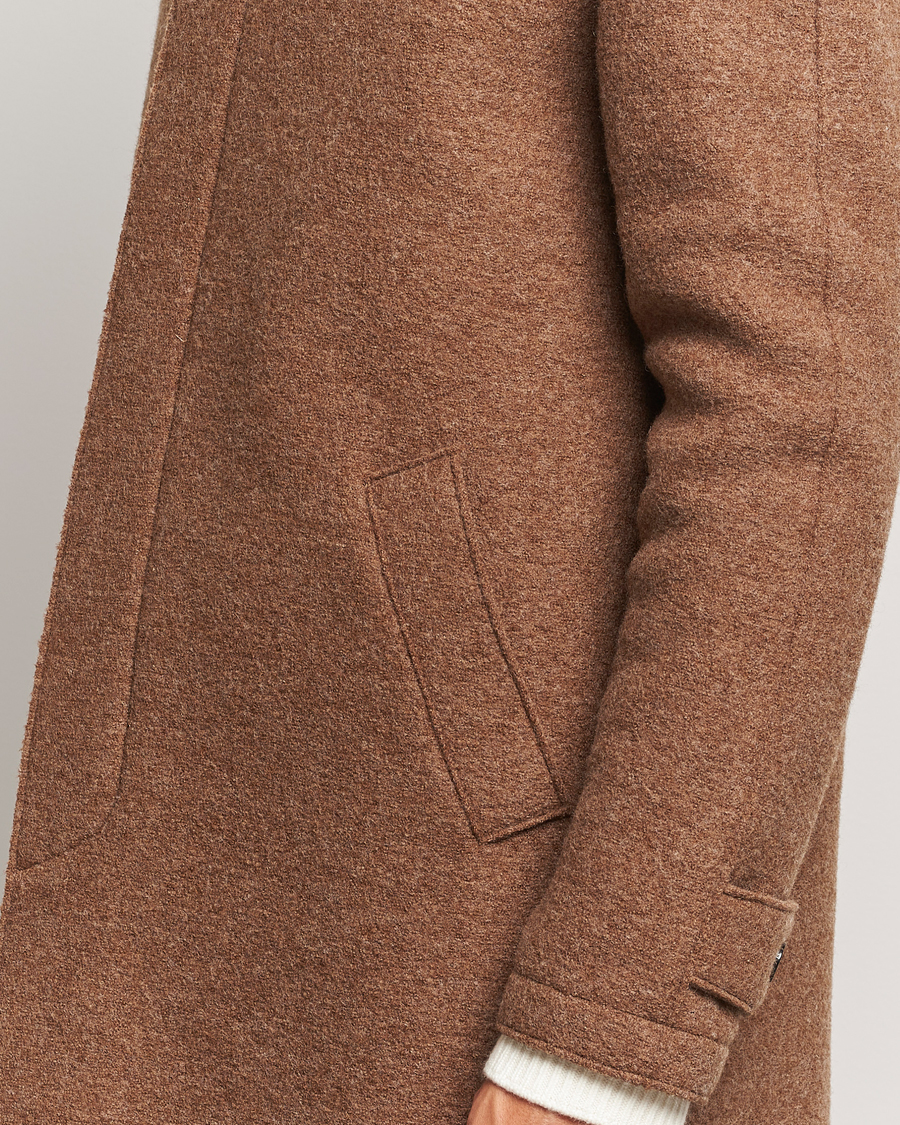 Homme | Manteaux Et Vestes | Harris Wharf London | Boiled Wool Raglan Coat Caramel Melange