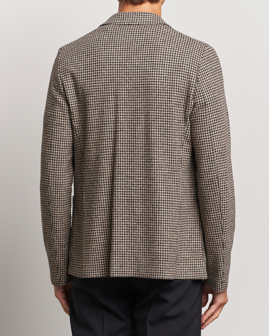 Homme | Blazers | Harris Wharf London | Two Button Houndstooth Blazer Beige