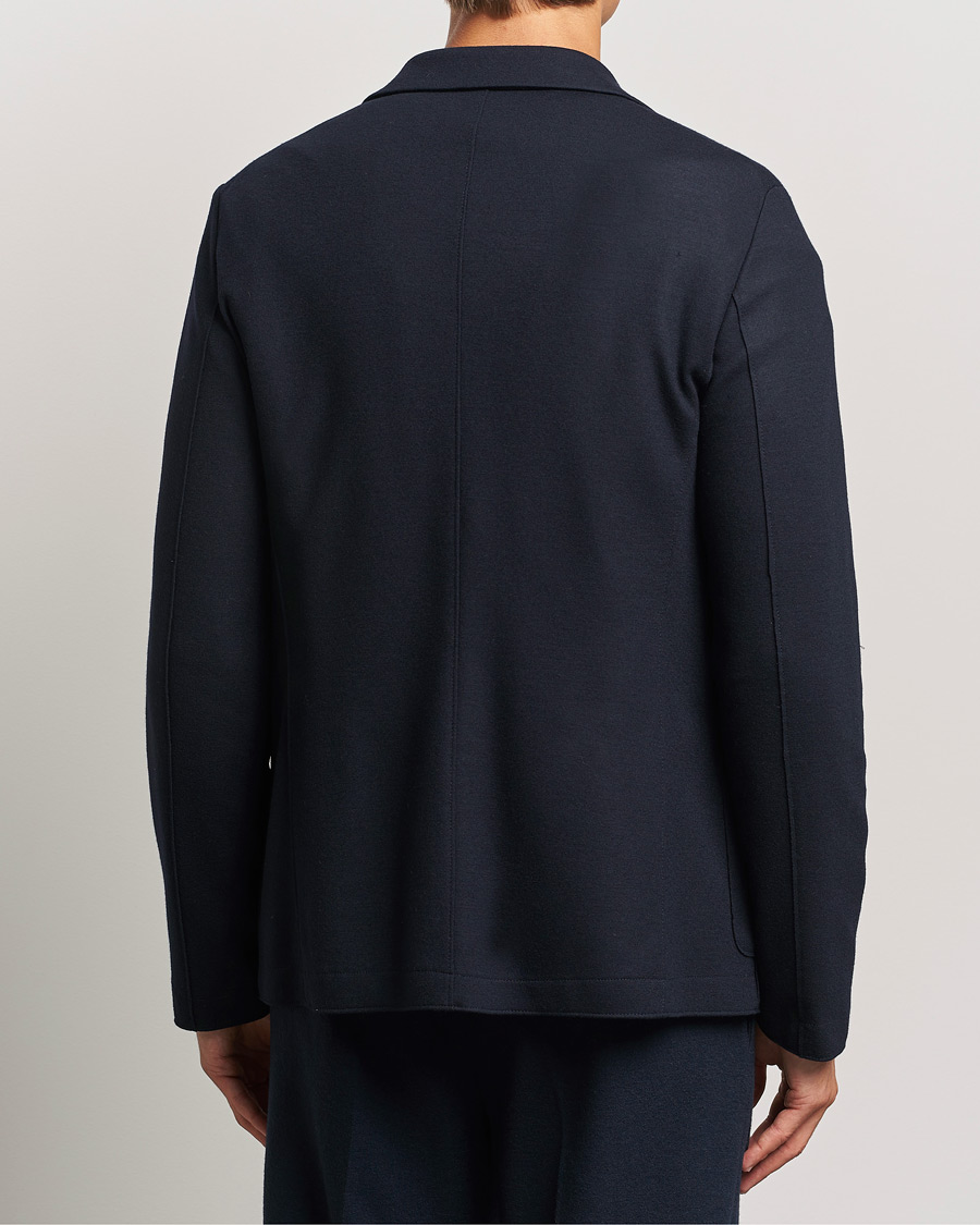 Homme | Blazers | Harris Wharf London | Two Button Superfine Merino Blazer Navy