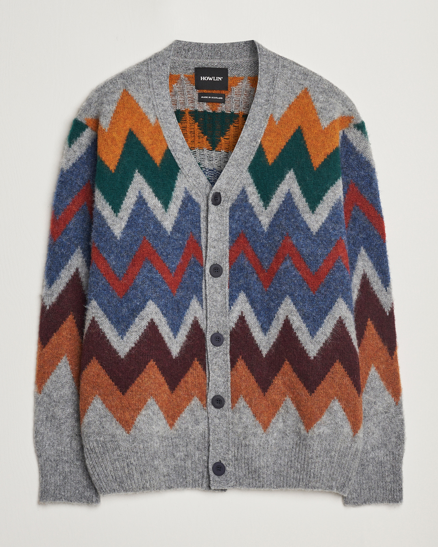Homme | Pulls Et Tricots | Howlin' | Brushed Wool Cardigan Med Grey