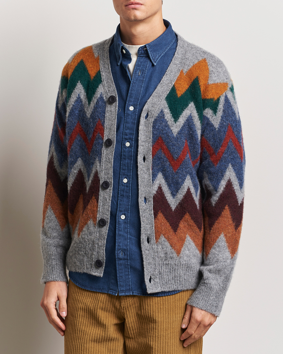 Homme | Pulls Et Tricots | Howlin' | Brushed Wool Cardigan Med Grey