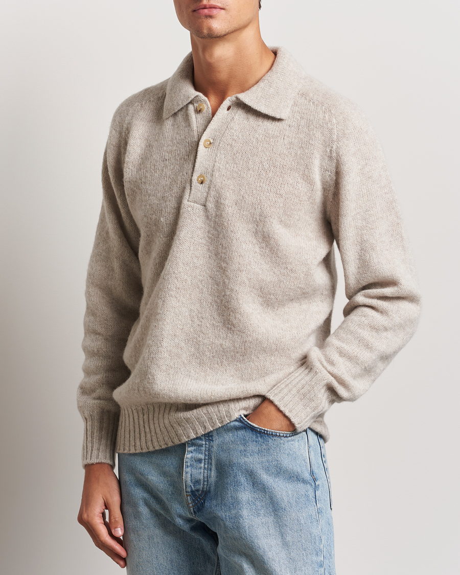 Homme | Pulls Et Tricots | Howlin' | Brushed Wool Polo Cosmic Latte