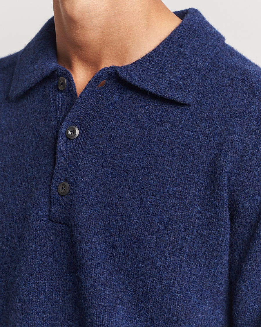 Homme | Pulls Et Tricots | Howlin' | Brushed Wool Polo Magic Blue