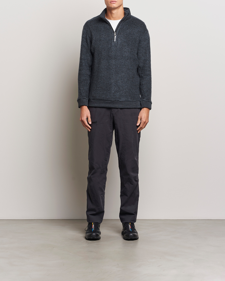 Homme | Pulls Et Tricots | Houdini | Alto Merino Half Zip True Black
