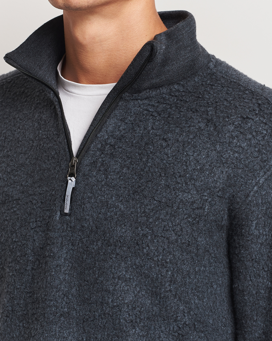 Homme | Pulls Et Tricots | Houdini | Alto Merino Half Zip True Black