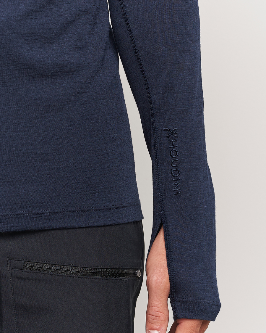 Homme | Pulls Et Tricots | Houdini | Desoli Merino Light Crew Blue Illusion