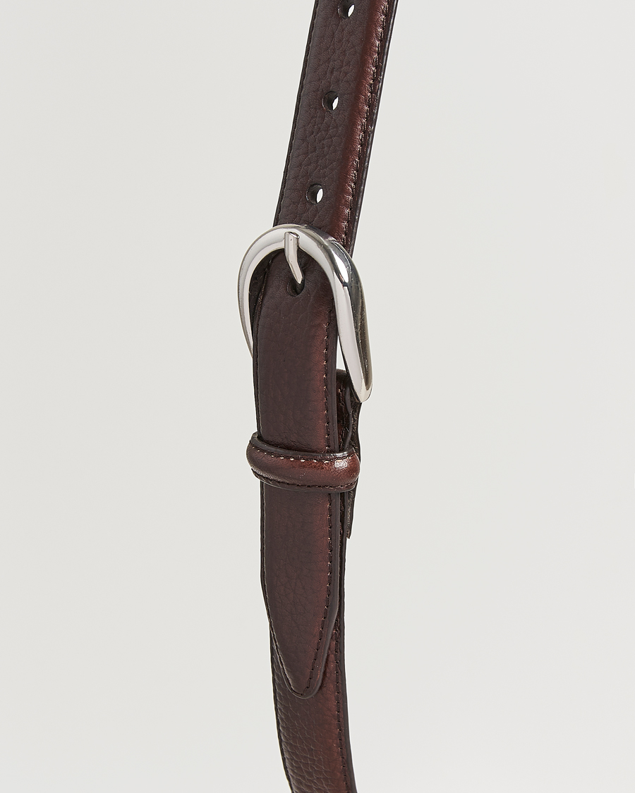 Homme | Ceintures | Loake Shoemakers | Loake 1880 Harry Grained Leather Belt Dark Brown