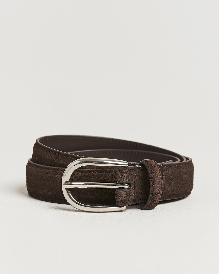 Homme | Loake 1880 Harry Suede Belt Dark Brown | Loake 1880 | Harry Suede Belt Dark Brown