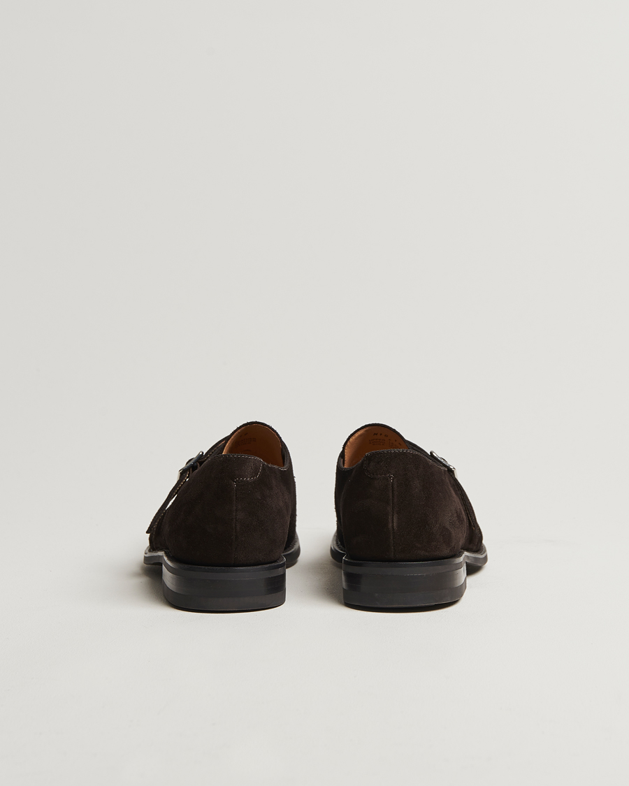 Homme | Chaussures À Boucles | Loake 1880 | 357 Suede Single Monk Dark Brown