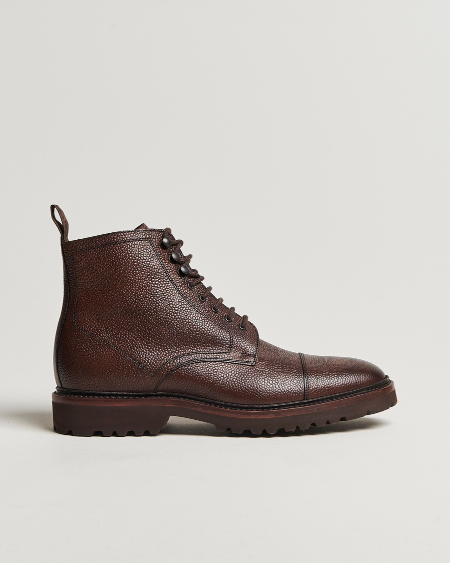Homme | Bottes | Loake 1880 | Aquarius Grained Lightweight Boot Dark Brown
