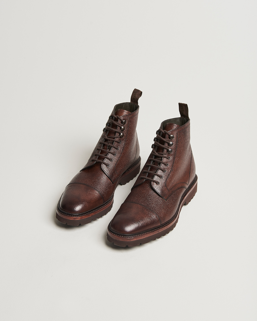 Homme | Bottes | Loake Shoemakers | Aquarius Grained Lightweight Boot Dark Brown