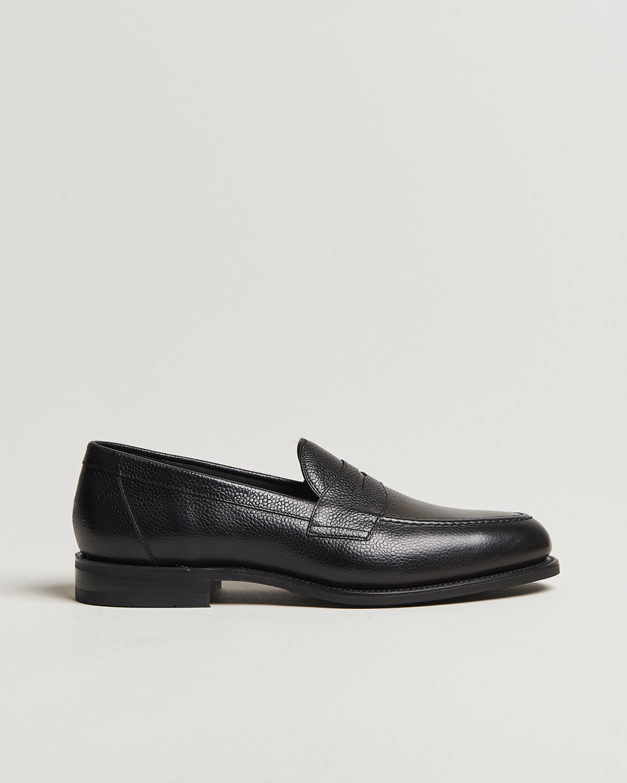 Homme | Loafers | Loake Shoemakers | Imperial Grained Penny Loafer Black