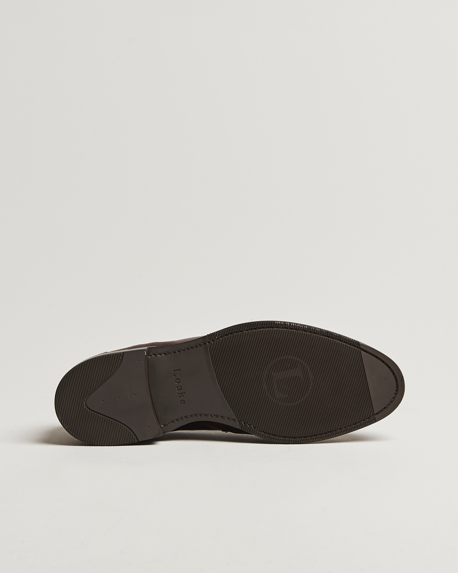 Homme | Loafers | Loake Shoemakers | Loake 1880 Imperial Grained Penny Loafer Dark Brown
