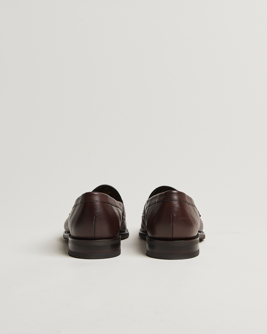 Homme | Loafers | Loake Shoemakers | Loake 1880 Imperial Grained Penny Loafer Dark Brown