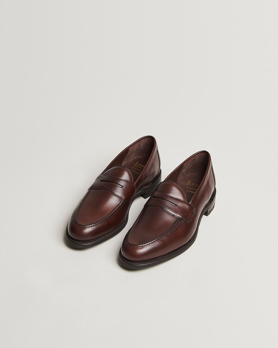 Homme | Loafers | Loake Shoemakers | Loake 1880 Imperial Penny Loafer Dark Brown