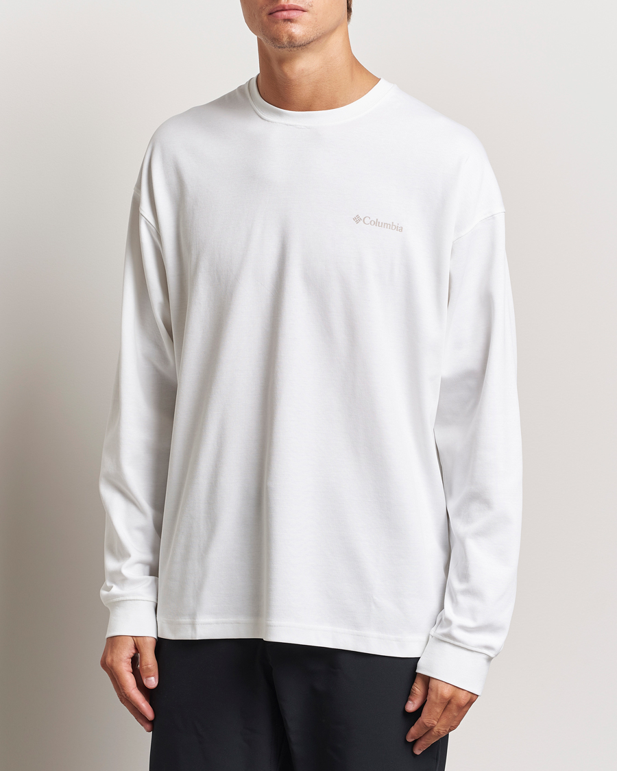 Homme | T-shirts | Columbia | Duxbery Relaxed Long Sleeve T-Shirt White