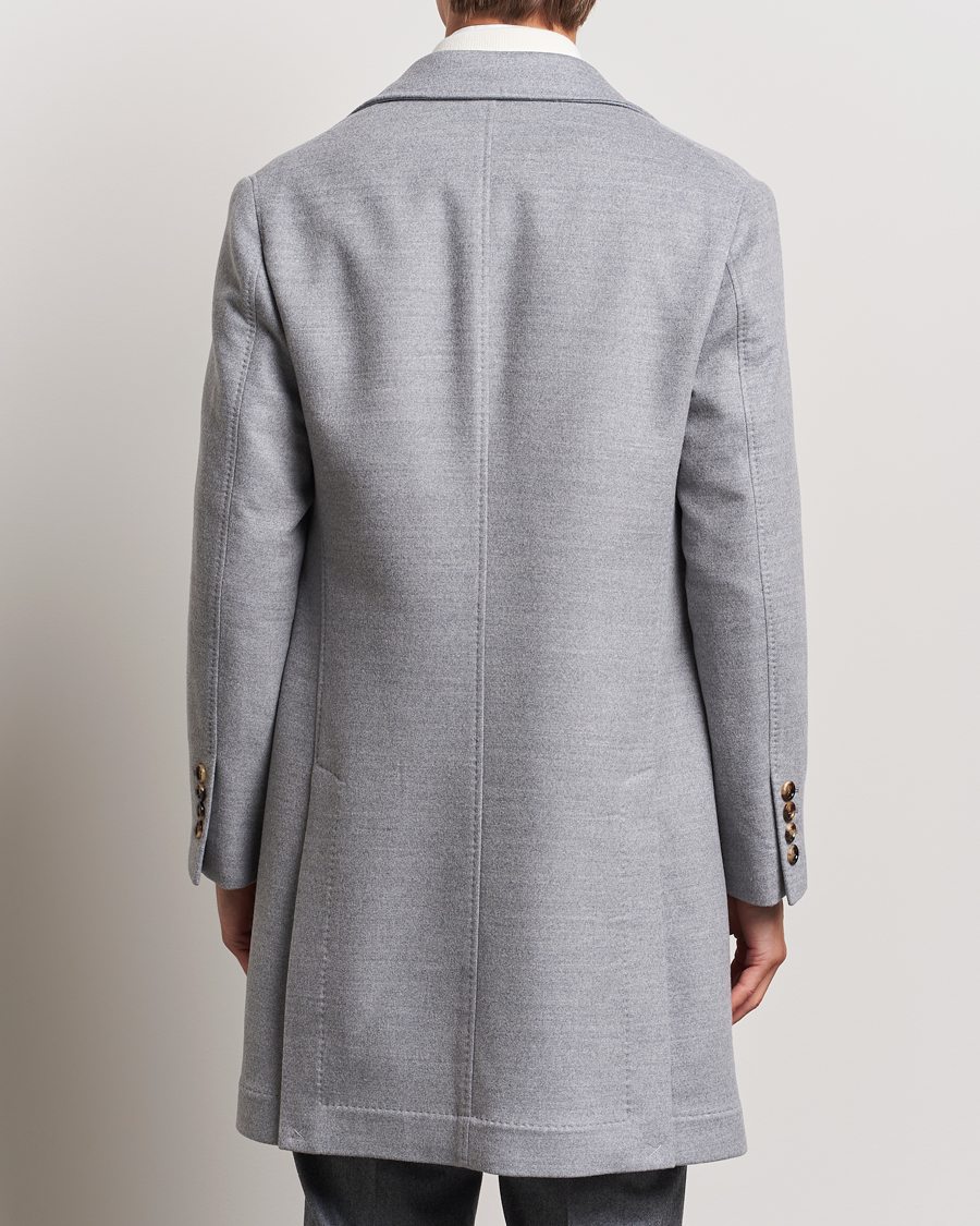 Homme | Manteaux Et Vestes | Brunello Cucinelli | Single Breasted Beaver Wool Coat Pearl Grey