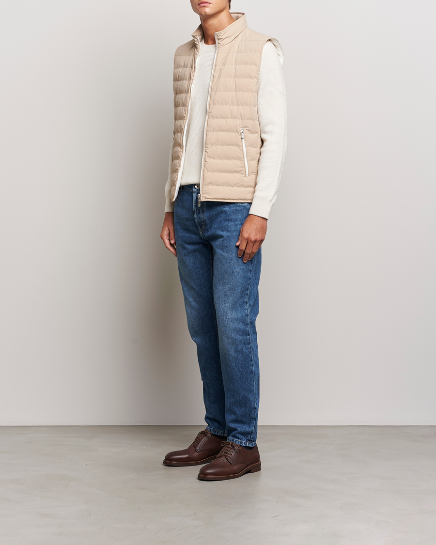 Homme | Manteaux Et Vestes | Brunello Cucinelli | Nylon Gilet Sand