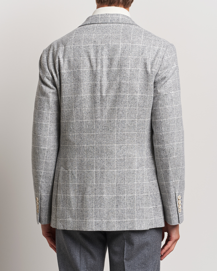 Homme | Blazers | Brunello Cucinelli | Single Breasted Check Blazer Pearl Grey