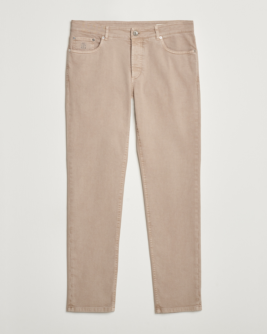 Homme | Pantalons | Brunello Cucinelli | Traditional Fit 5-Pocket Pants Beige