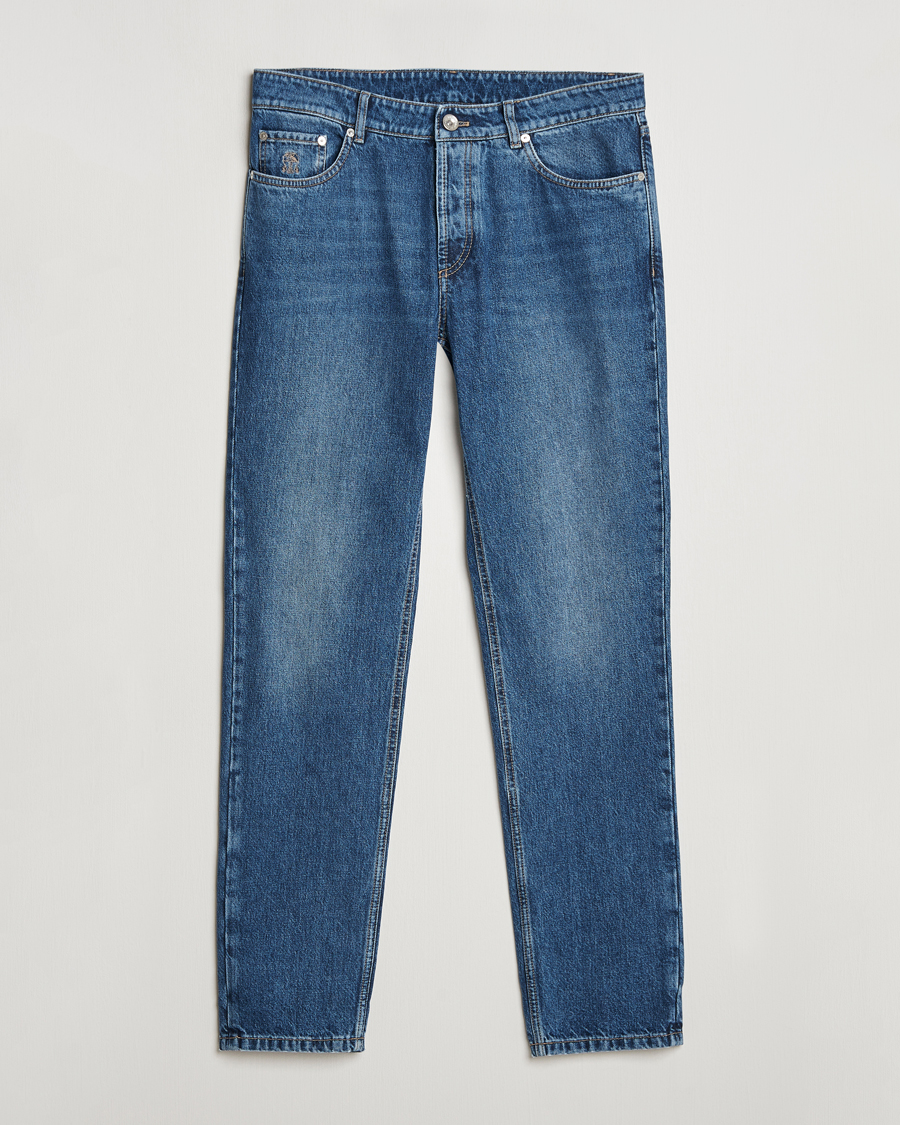 Homme | Jeans | Brunello Cucinelli | Traditional Fit Jeans Stone Wash
