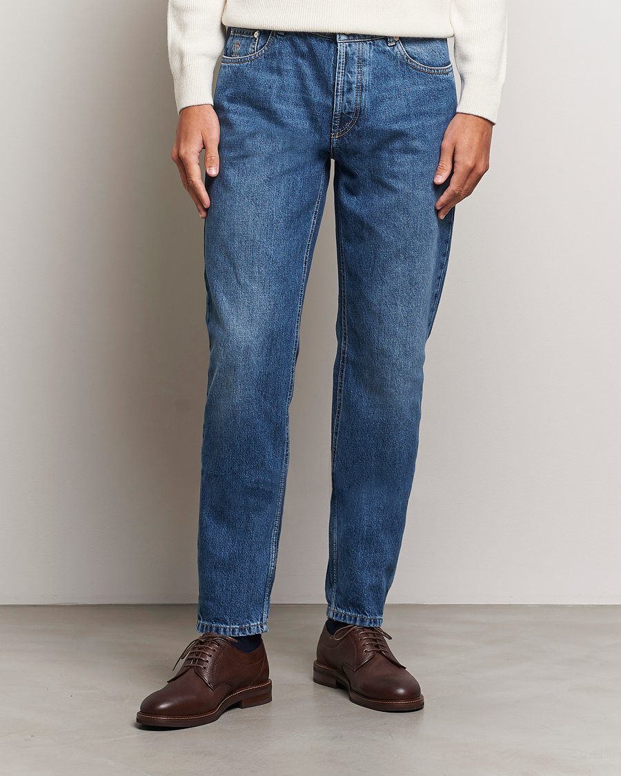 Homme | Jeans | Brunello Cucinelli | Traditional Fit Jeans Stone Wash