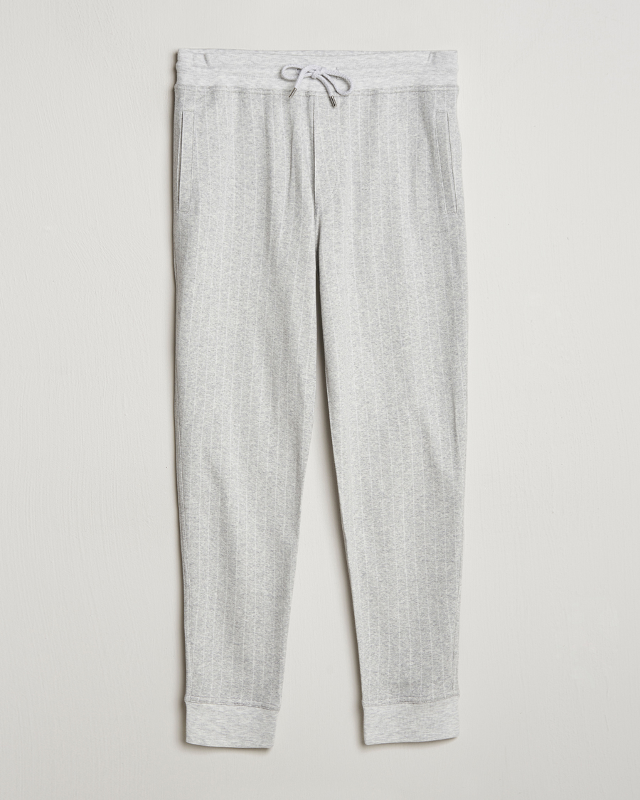 Homme | Pantalons | Brunello Cucinelli | Soft Pinstripe Sweatpants Pearl Grey