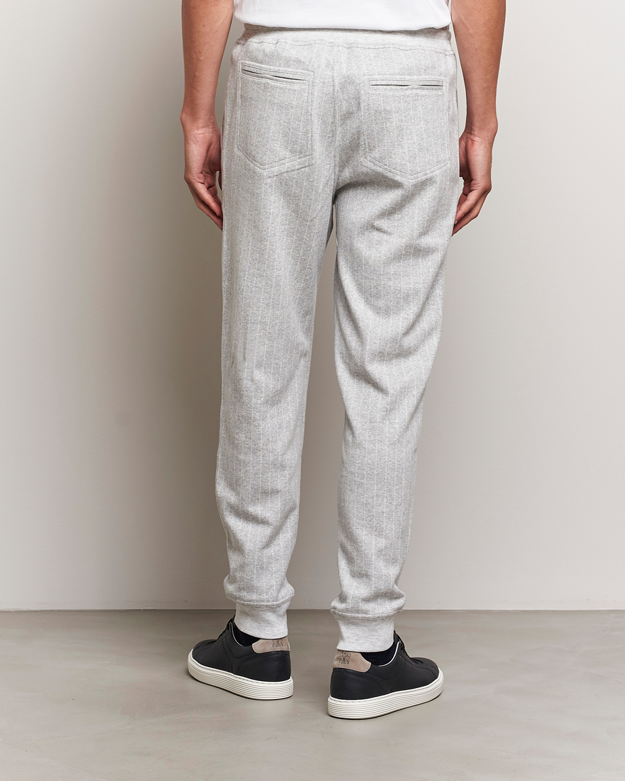 Homme | Pantalons | Brunello Cucinelli | Soft Pinstripe Sweatpants Pearl Grey