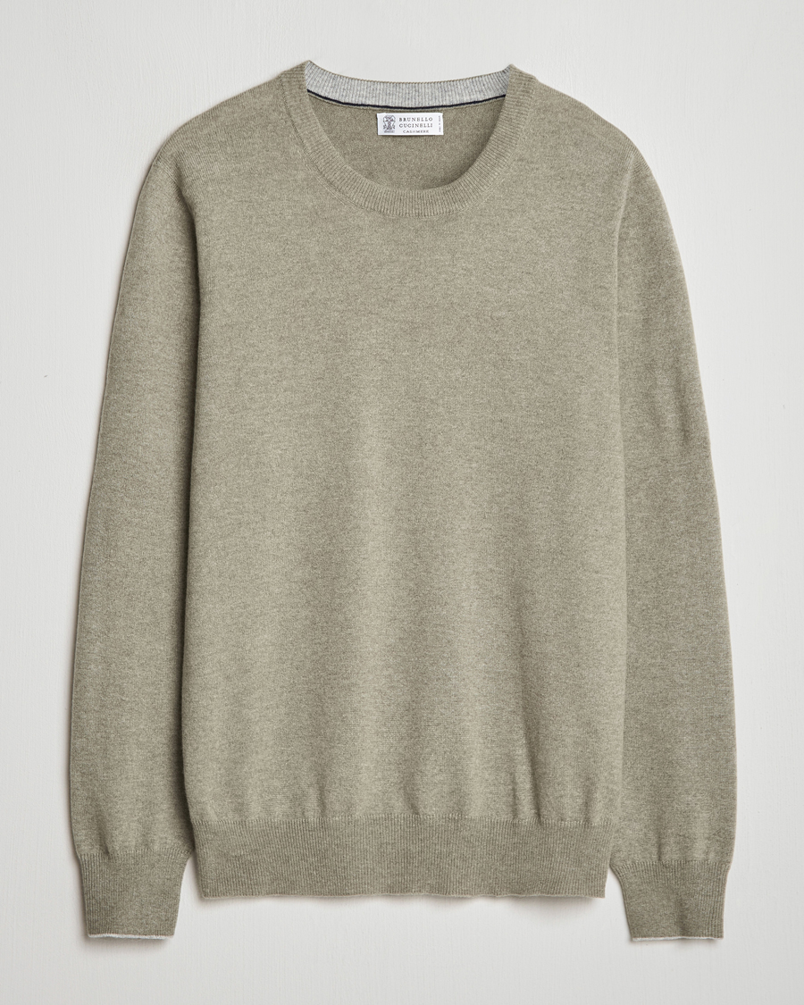 Homme | Pulls Et Tricots | Brunello Cucinelli | 2 Ply Cashmere Pullover Olive