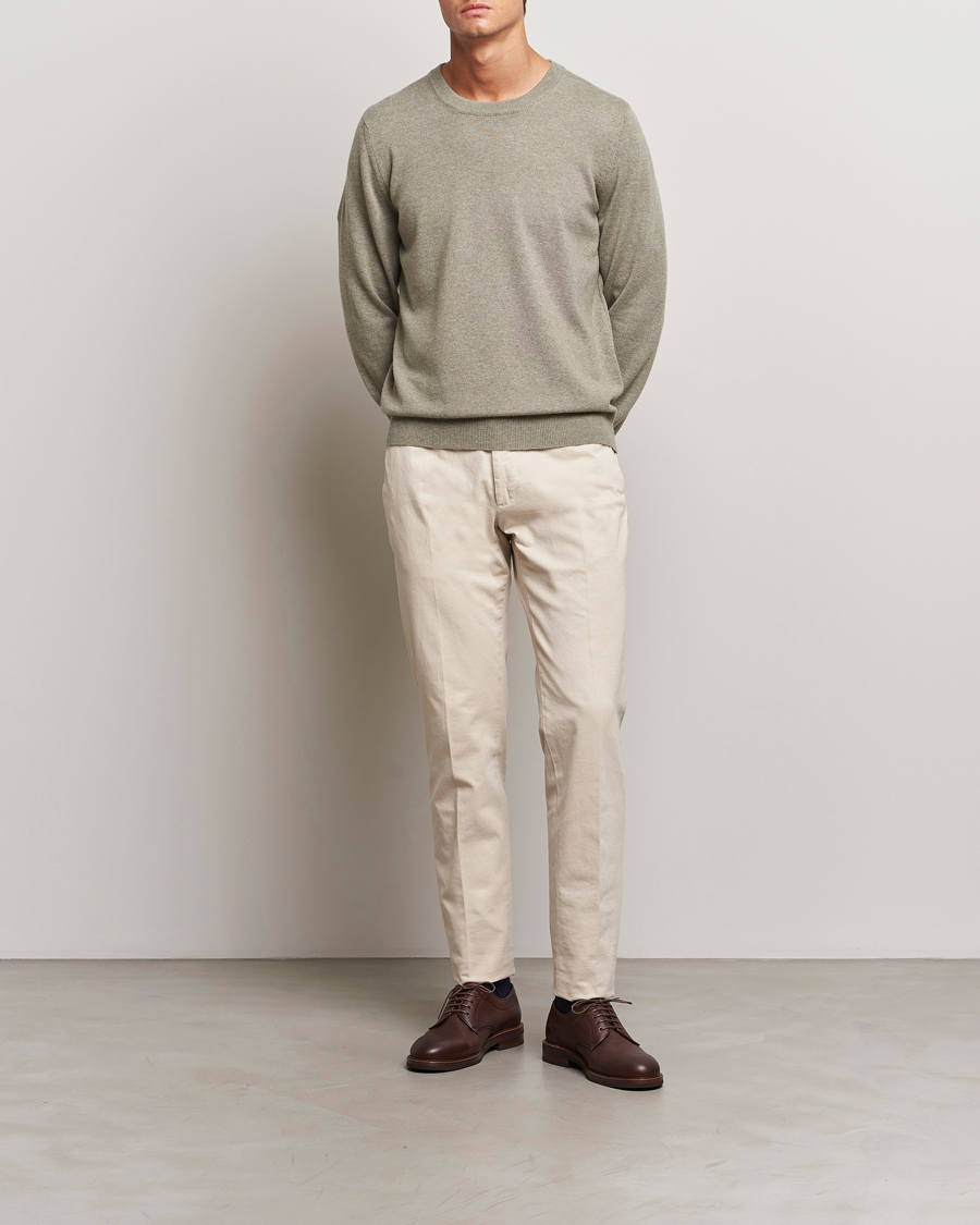 Homme | Pulls Et Tricots | Brunello Cucinelli | 2 Ply Cashmere Pullover Olive