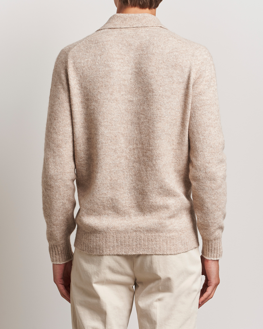 Homme | Pulls Et Tricots | Brunello Cucinelli | Alpaca Wool Long Sleeve Polo Light Beige