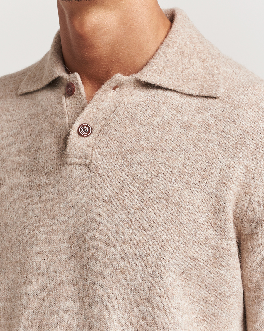 Homme | Pulls Et Tricots | Brunello Cucinelli | Alpaca Wool Long Sleeve Polo Light Beige