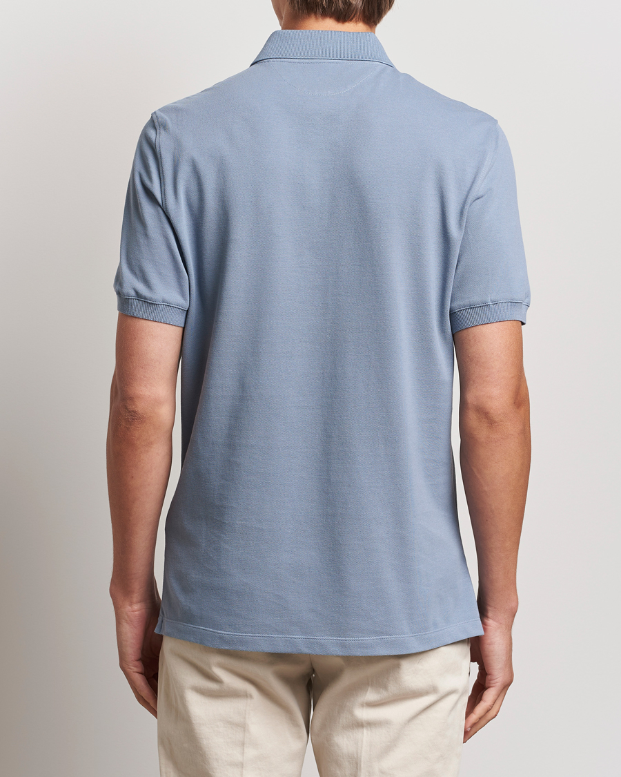 Homme | Polos | Brunello Cucinelli | Short Sleeve Logo Polo Celestial