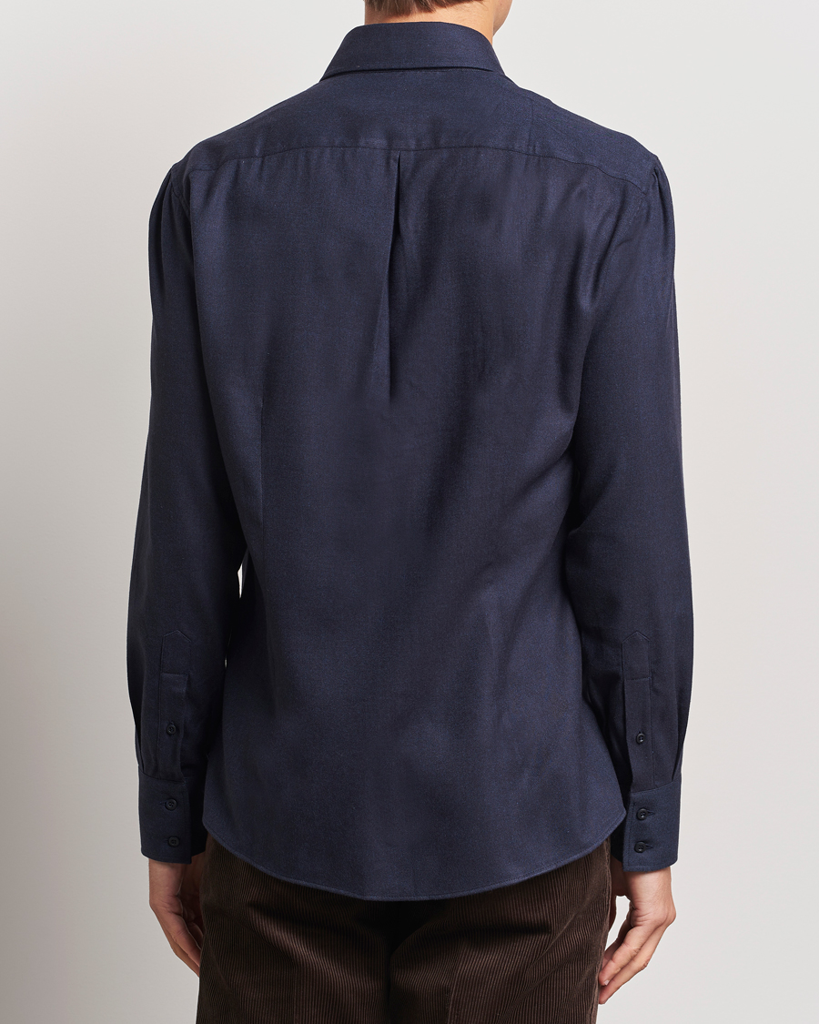 Homme | Chemises | Brunello Cucinelli | Slim Fit Flannel Shirt Navy