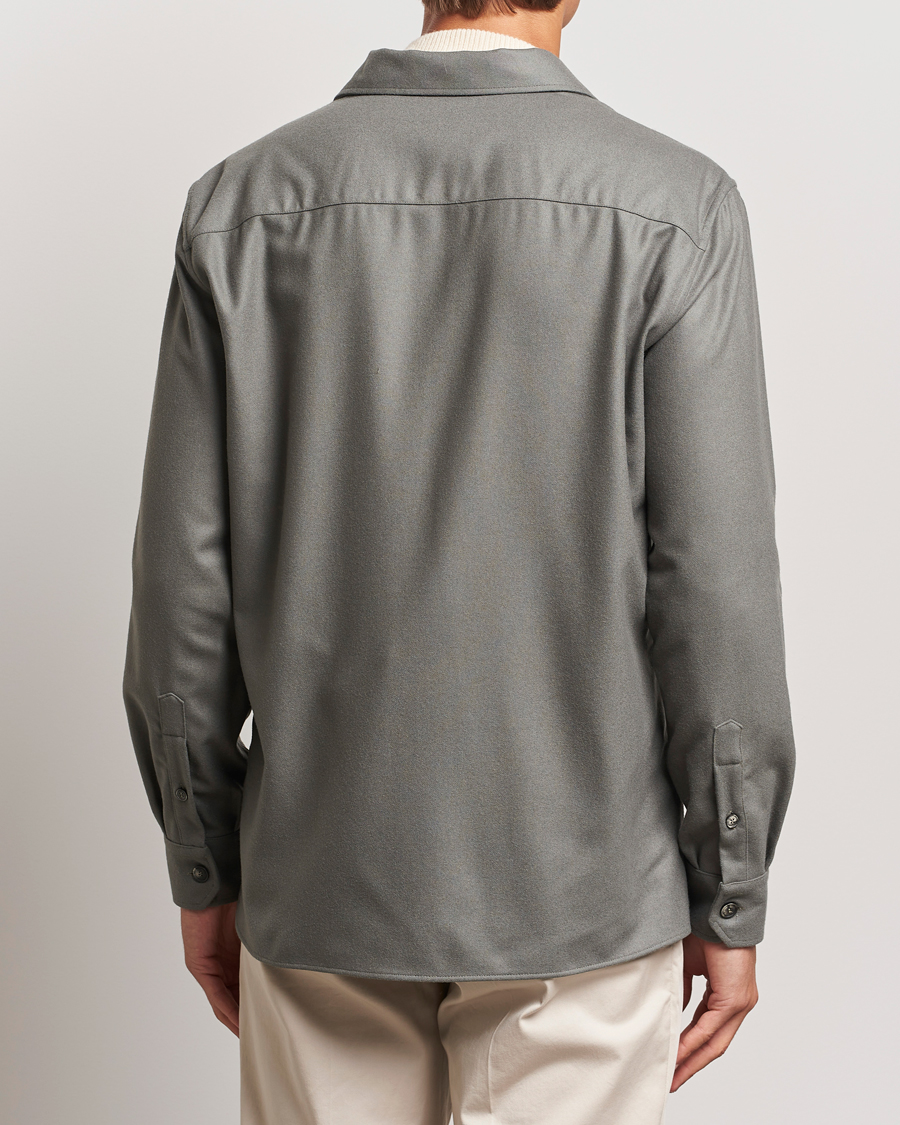 Homme | Chemises | Brunello Cucinelli | Double Pocket Overshirt Olive